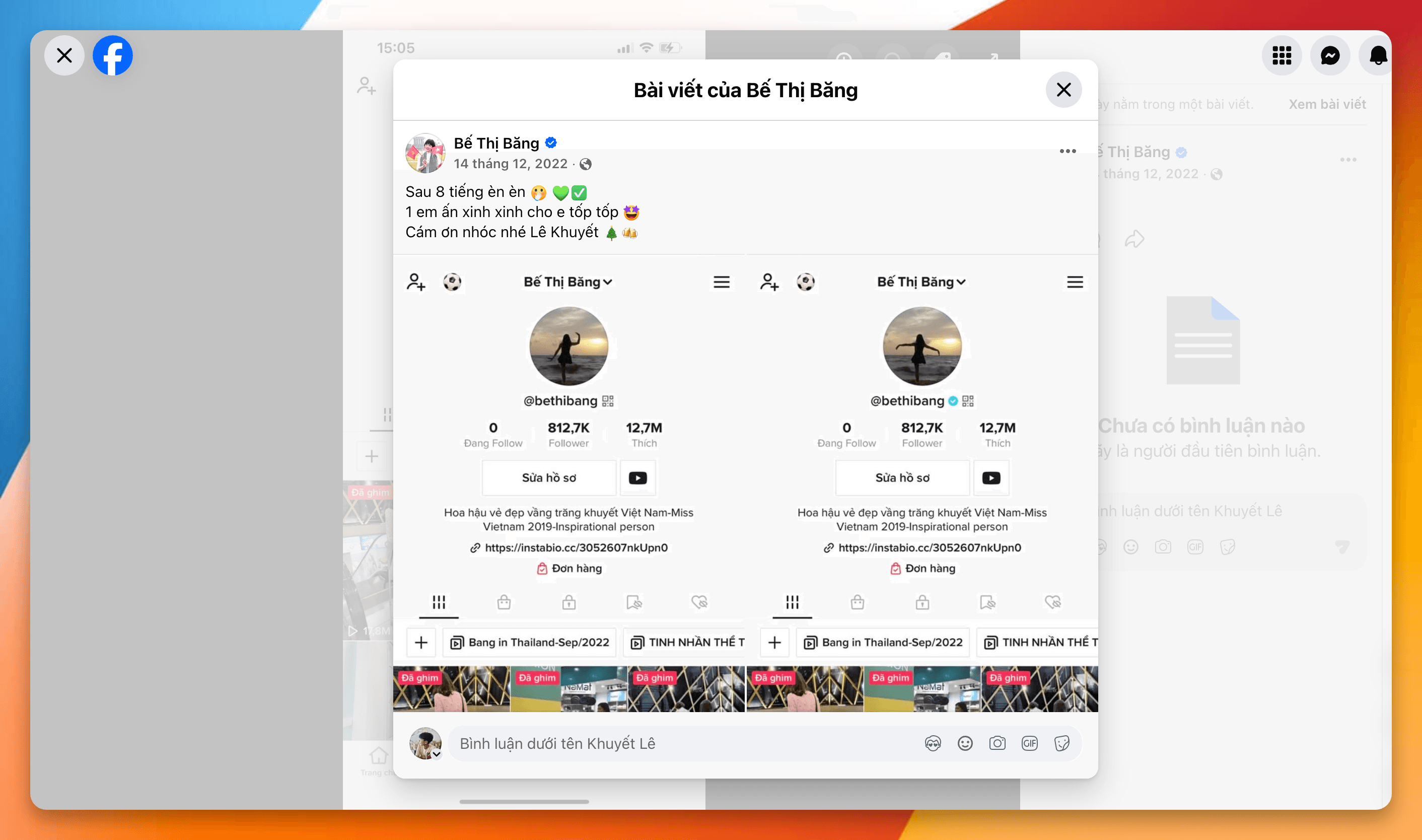 Be Thi Bang – TikTok Profile Verification
